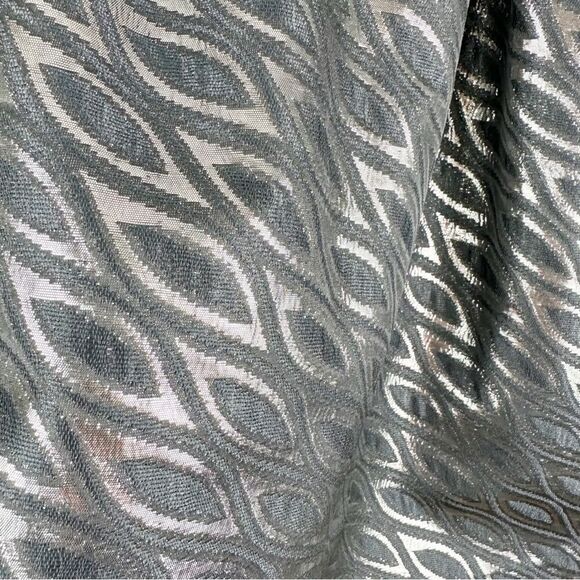 Tibi‎ Black Metallic Jacquard Full Mini Skirt Sz 8 Back Zip Evening Party - Picture 5 of 13